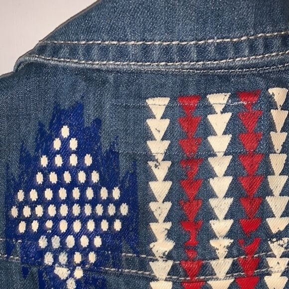 Rock & Roll Cowgirl Womens Denim Vest S Distressed Sleeveless Western Style With - Picture 9 of 11